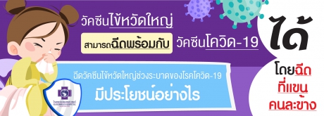 วัคซีนไข้หวัดใหญ่ สามารถฉีดพร้อมกับ  วัคซีนโควิด-19  ได้