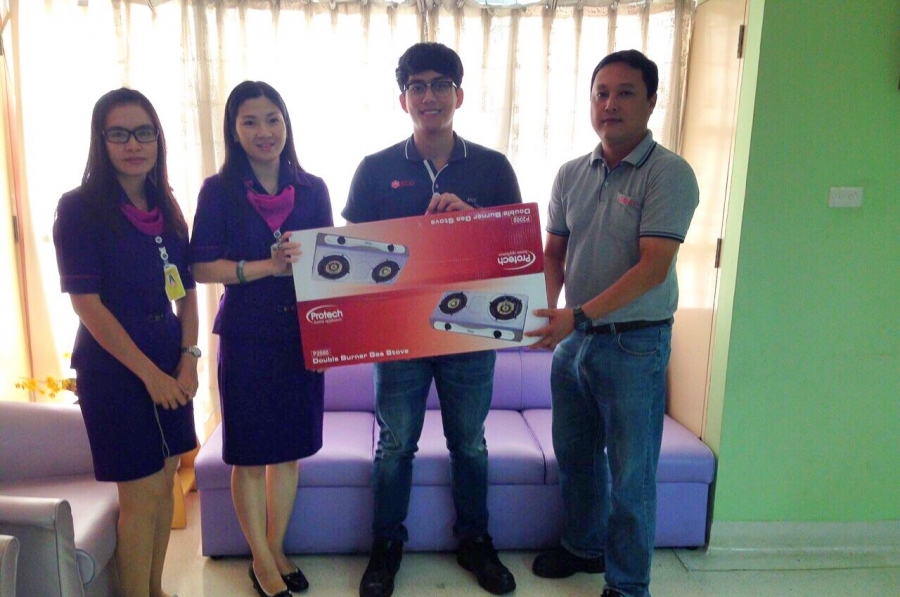 ทางโรงพยาบาลเกษมราษฎร์ สระบุรี   ขอมอบของรางวัล เพื่อจัดงานสอยดาว แก่ บริษัทกระเบื้องกระดาษไทย จำกัด  (โรงงานท่าหลวง)