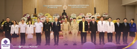 นพ.อิทธิพงษ์ ยอดประสิทธิ์ ผู้อำนวยการโรงพยาบาลเกษมราษฎร์ ศรีบุรินทร์  เข้าร่วมพิธีวางพวงมาลาเนื่องในวันมหิดล ประจำปี 2567